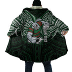 Custom South Sydney Rabbitohs Rugby Cloak Rabbit Warrior Polynesia Islander Rugby Mascot