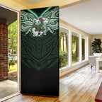 Custom South Sydney Rabbitohs Rugby Door Cover Rabbit Warrior Polynesia Islander Rugby Mascot
