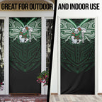 Custom South Sydney Rabbitohs Rugby Door Cover Rabbit Warrior Polynesia Islander Rugby Mascot