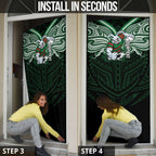 Custom South Sydney Rabbitohs Rugby Door Cover Rabbit Warrior Polynesia Islander Rugby Mascot