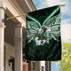 Custom South Sydney Rabbitohs Rugby Garden Flag Rabbit Warrior Polynesia Islander Rugby Mascot