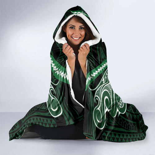 Custom South Sydney Rabbitohs Rugby Hooded Blanket Rabbit Warrior Polynesia Islander Rugby Mascot