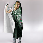 Custom South Sydney Rabbitohs Rugby Hooded Blanket Rabbit Warrior Polynesia Islander Rugby Mascot