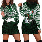 Custom South Sydney Rabbitohs Rugby Hoodie Dress Rabbit Warrior Polynesia Islander Rugby Mascot