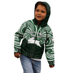 Custom South Sydney Rabbitohs Rugby Kid Hoodie Rabbit Warrior Polynesia Islander Rugby Mascot