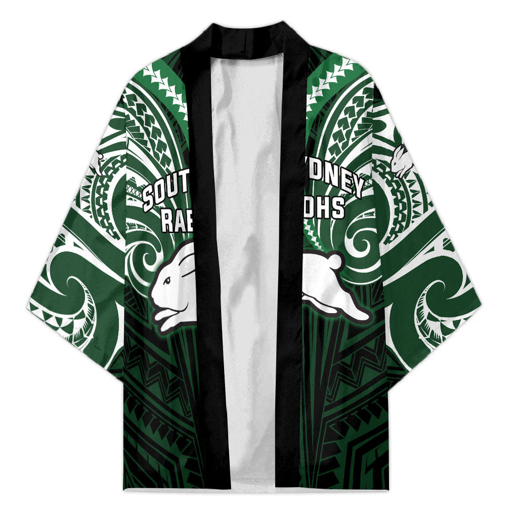 Custom South Sydney Rabbitohs Rugby Kimono Rabbit Warrior Polynesia Islander Rugby Mascot