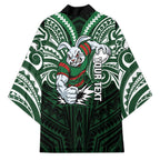 Custom South Sydney Rabbitohs Rugby Kimono Rabbit Warrior Polynesia Islander Rugby Mascot