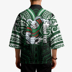 Custom South Sydney Rabbitohs Rugby Kimono Rabbit Warrior Polynesia Islander Rugby Mascot
