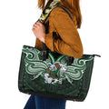 Custom South Sydney Rabbitohs Rugby Leather Tote Bag Rabbit Warrior Polynesia Islander Rugby Mascot