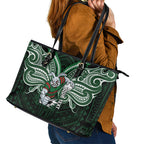 Custom South Sydney Rabbitohs Rugby Leather Tote Bag Rabbit Warrior Polynesia Islander Rugby Mascot