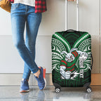 Custom South Sydney Rabbitohs Rugby Luggage Cover Rabbit Warrior Polynesia Islander Rugby Mascot