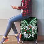 Custom South Sydney Rabbitohs Rugby Luggage Cover Rabbit Warrior Polynesia Islander Rugby Mascot