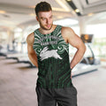 Custom South Sydney Rabbitohs Rugby Men Tank Top Rabbit Warrior Polynesia Islander Rugby Mascot