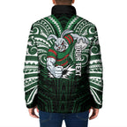 Custom South Sydney Rabbitohs Rugby Padded Jacket Rabbit Warrior Polynesia Islander Rugby Mascot