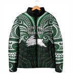 Custom South Sydney Rabbitohs Rugby Padded Jacket Rabbit Warrior Polynesia Islander Rugby Mascot