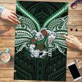Custom South Sydney Rabbitohs Rugby Puzzle Rabbit Warrior Polynesia Islander Rugby Mascot