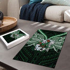 Custom South Sydney Rabbitohs Rugby Puzzle Rabbit Warrior Polynesia Islander Rugby Mascot