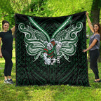 Custom South Sydney Rabbitohs Rugby Quilt Rabbit Warrior Polynesia Islander Rugby Mascot