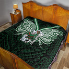 Custom South Sydney Rabbitohs Rugby Quilt Rabbit Warrior Polynesia Islander Rugby Mascot