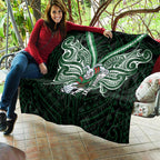 Custom South Sydney Rabbitohs Rugby Quilt Rabbit Warrior Polynesia Islander Rugby Mascot