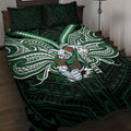 Custom South Sydney Rabbitohs Rugby Quilt Bed Set Rabbit Warrior Polynesia Islander Rugby Mascot