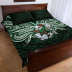 Custom South Sydney Rabbitohs Rugby Quilt Bed Set Rabbit Warrior Polynesia Islander Rugby Mascot