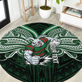 Custom South Sydney Rabbitohs Rugby Round Carpet Rabbit Warrior Polynesia Islander Rugby Mascot