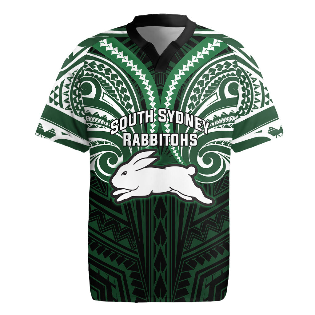Custom South Sydney Rabbitohs Rugby Rugby Jersey Rabbit Warrior Polynesia Islander Rugby Mascot