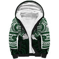 Custom South Sydney Rabbitohs Rugby Sherpa Hoodie Rabbit Warrior Polynesia Islander Rugby Mascot