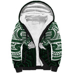 Custom South Sydney Rabbitohs Rugby Sherpa Hoodie Rabbit Warrior Polynesia Islander Rugby Mascot