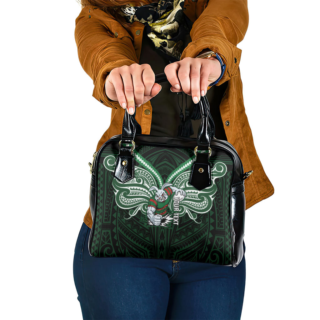 Custom South Sydney Rabbitohs Rugby Shoulder Handbag Rabbit Warrior Polynesia Islander Rugby Mascot