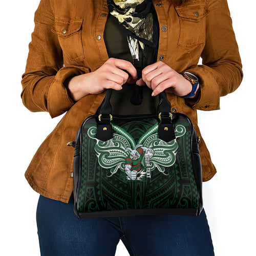 Custom South Sydney Rabbitohs Rugby Shoulder Handbag Rabbit Warrior Polynesia Islander Rugby Mascot