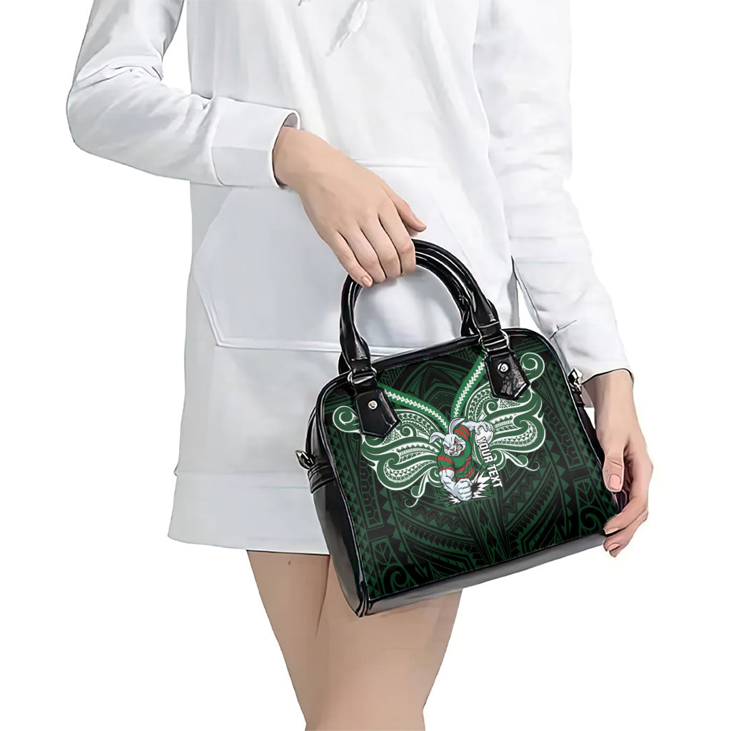 Custom South Sydney Rabbitohs Rugby Shoulder Handbag Rabbit Warrior Polynesia Islander Rugby Mascot