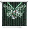 Custom South Sydney Rabbitohs Rugby Shower Curtain Rabbit Warrior Polynesia Islander Rugby Mascot