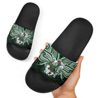 Custom South Sydney Rabbitohs Rugby Slide Sandals Rabbit Warrior Polynesia Islander Rugby Mascot