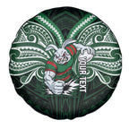 Custom South Sydney Rabbitohs Rugby Spare Tire Cover Rabbit Warrior Polynesia Islander Rugby Mascot