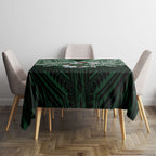 Custom South Sydney Rabbitohs Rugby Tablecloth Rabbit Warrior Polynesia Islander Rugby Mascot
