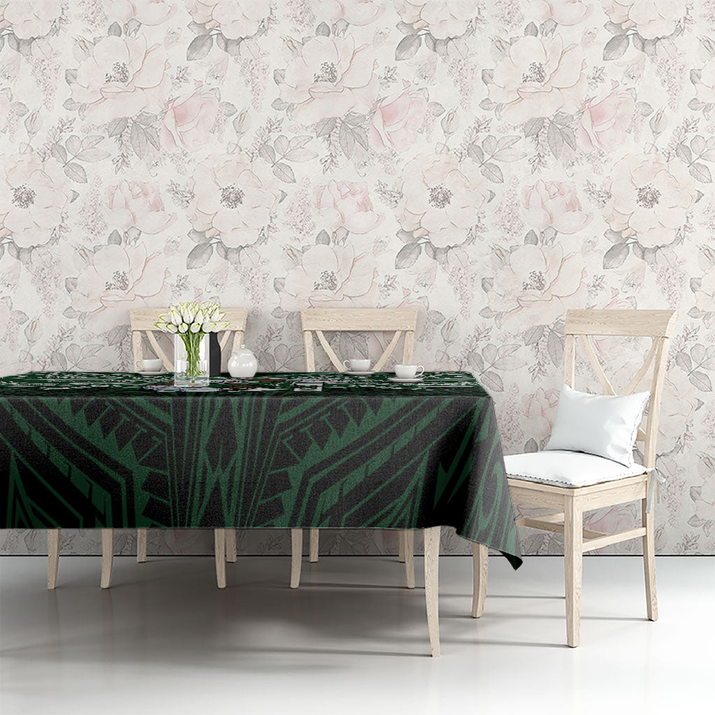 Custom South Sydney Rabbitohs Rugby Tablecloth Rabbit Warrior Polynesia Islander Rugby Mascot