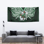 Custom South Sydney Rabbitohs Rugby Tapestry Rabbit Warrior Polynesia Islander Rugby Mascot