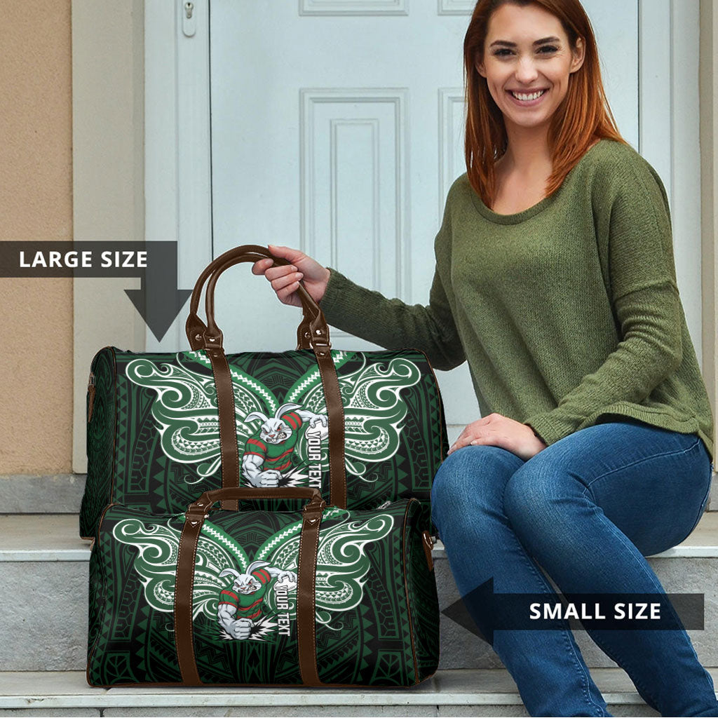 Custom South Sydney Rabbitohs Rugby Travel Bag Rabbit Warrior Polynesia Islander Rugby Mascot