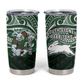 Custom South Sydney Rabbitohs Rugby Tumbler Cup Rabbit Warrior Polynesia Islander Rugby Mascot