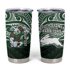 Custom South Sydney Rabbitohs Rugby Tumbler Cup Rabbit Warrior Polynesia Islander Rugby Mascot