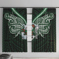 Custom South Sydney Rabbitohs Rugby Window Curtain Rabbit Warrior Polynesia Islander Rugby Mascot