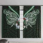 Custom South Sydney Rabbitohs Rugby Window Curtain Rabbit Warrior Polynesia Islander Rugby Mascot