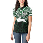 Custom South Sydney Rabbitohs Rugby Women Polo Shirt Rabbit Warrior Polynesia Islander Rugby Mascot