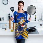 Personalized West Coast Eagles Apron Polynesian Tribal Eagle Mascot With Hibiscus Floral Art