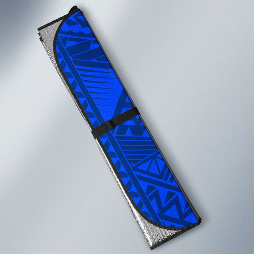 Personalized West Coast Eagles Auto Sun Shade Polynesian Tribal Eagle Mascot With Hibiscus Floral Art