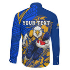 Personalized West Coast Eagles Family Matching Mermaid Dress and Hawaiian Shirt Polynesian Tribal Eagle Mascot With Hibiscus Floral Art
