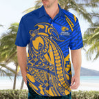 Personalized West Coast Eagles Hawaiian Shirt Polynesian Tribal Eagle Mascot With Hibiscus Floral Art