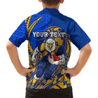 Personalized West Coast Eagles Hawaiian Shirt Polynesian Tribal Eagle Mascot With Hibiscus Floral Art